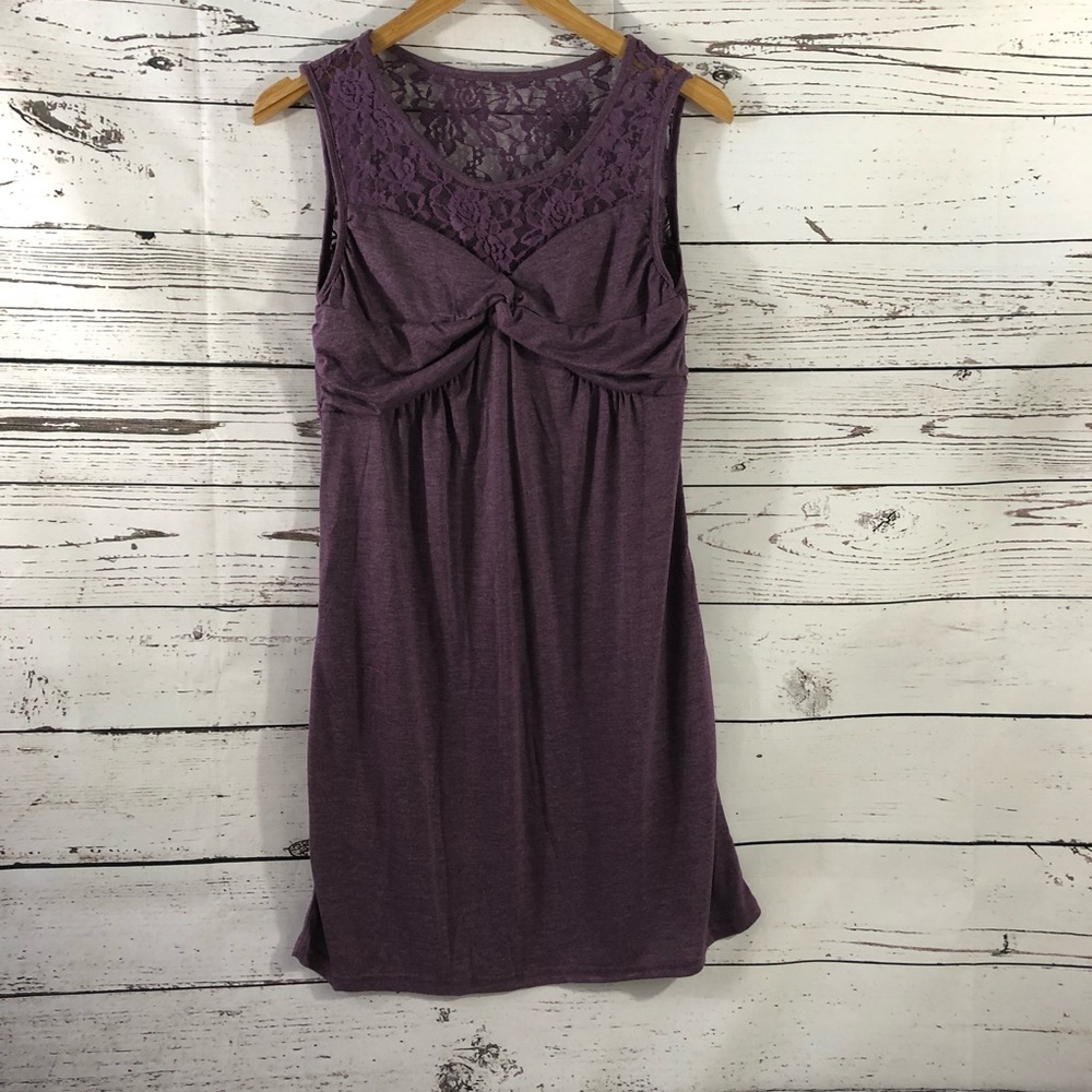 Fee Et Rit Lace-Yoke Fit & Flare Dress Size L